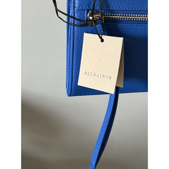 Allsaints crossbody leather bag, chain strap, wallet Fetch NEW w dustbag & tags - Picture 5 of 7